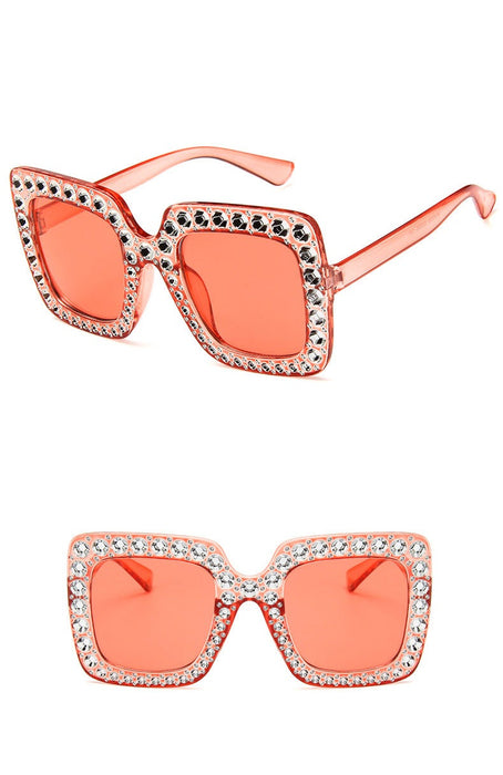 Women's Oversized Square 'Dazzled' Vintage Sunglasses