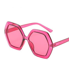 Women's Hexagon 'Jenny' Plastic Sunglasses