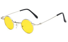 Unisex Small Round 'Montanaro' Metal Sunglasses