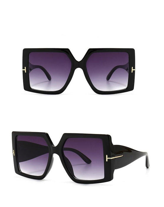 Women's Black 'Dawn' Oversized Sunglasses