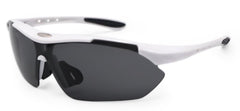 Unisex Cycling Semi Rimless 'Crucible' Plastic Sports Sunglasses