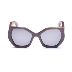 Men's Hexagonal 'Skittles' Wooden Bamboo Sunglasses