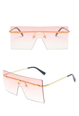 Women's Square 'Abby Scarlet' Metal Sunglasses