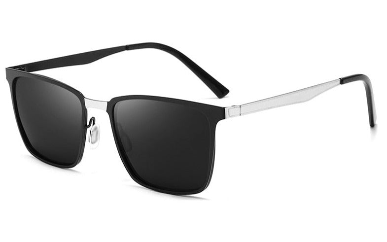 Men's Square Polarized 'Spoke Man ' Metal Sunglasses
