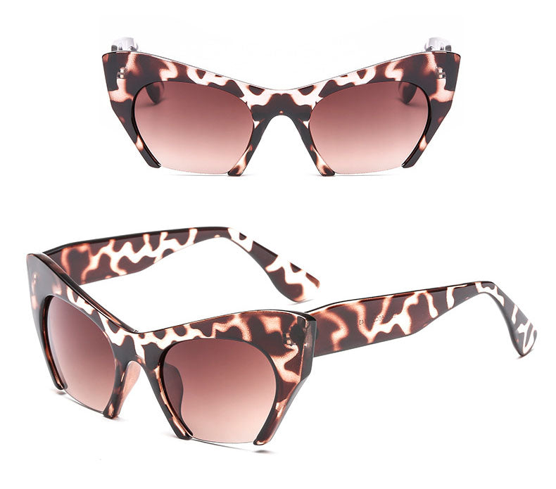 Women's Half Frame Cat Eye 'Appeals' Plastic Sunglasses