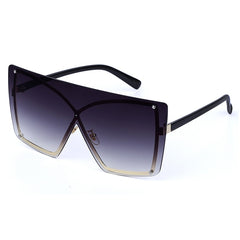 Women's Oversized Square 'Fancy Pants' Metal Sunglasses