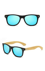 Men's Retro Square 'Sturdy' Wooden Sunglasses