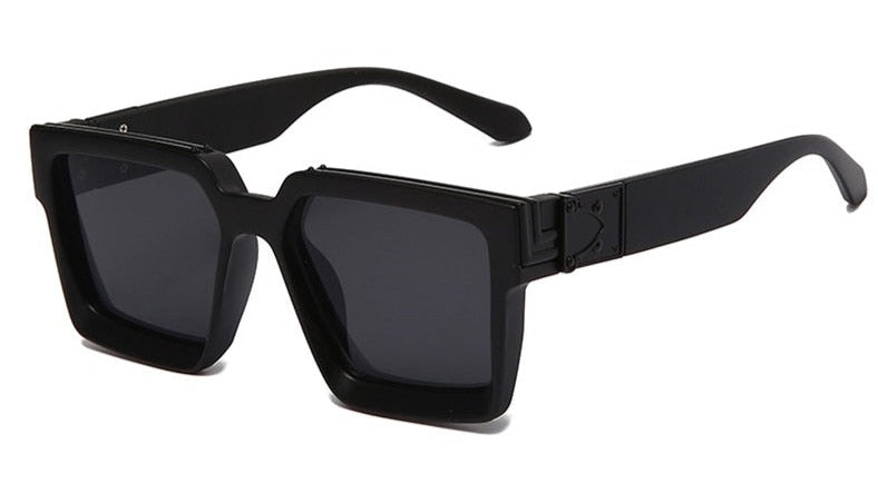 Men's Oversize 'Aries Blued' Plastic Sunglasses