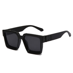 Men's Oversize 'Aries Blued' Plastic Sunglasses