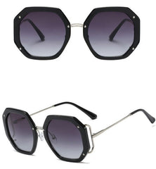 Women's Square 'Fine Shine' Plastic Sunglasses