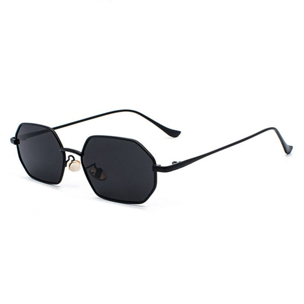 Men's Small Hexagonal 'Action' Metal Sunglasses