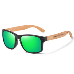 Men's Square 'Zaldy' Wooden Sunglasses