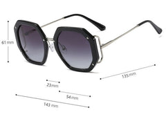 Women's Square 'Fine Shine' Plastic Sunglasses