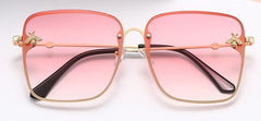 Women's Oversize 'Fair and Nice' Metal Sunglasses