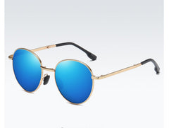 Unisex Folding Round 'The Stylish'  Metal Sunglasses