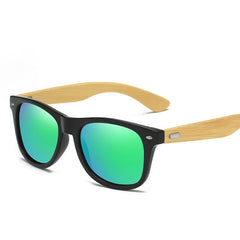 Men's Polarized Square 'Stream' Wooden Sunglasses