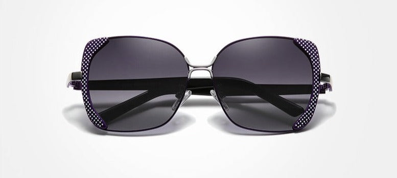 Women's Oversized Square 'Shine Bright' Metal Sunglasses