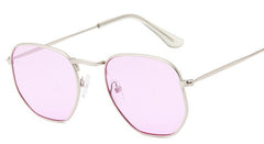 Women's Vintage Polygon 'Handlebar' Metal Sunglasses