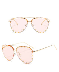 Women's Round 'Margarette' Metal Sunglasses