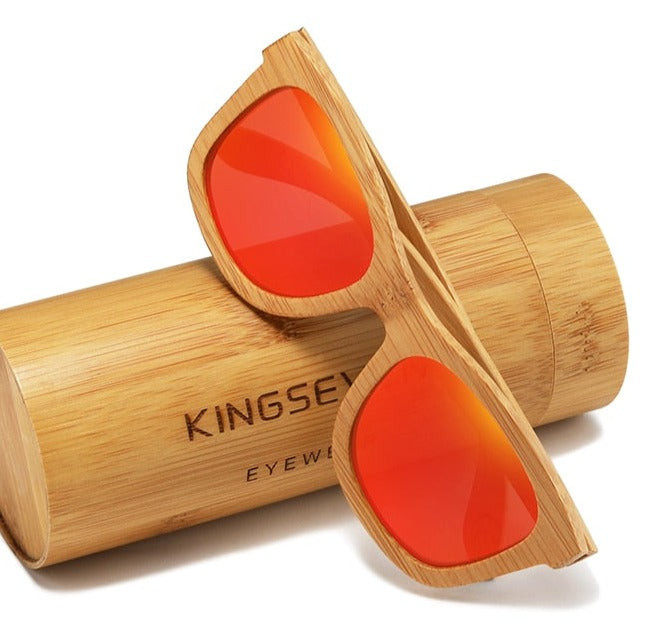Men's Retro Square 'Forest Man' Wooden Sunglasses