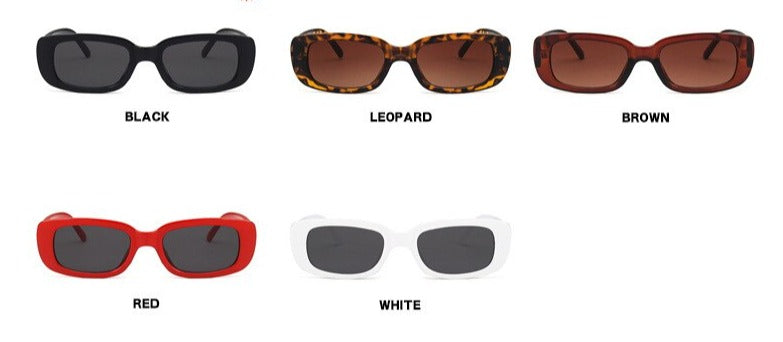 Women's Black Leopard 'Signivision' Rectangle Sunglasses