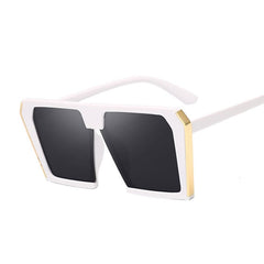 Women's Oversized Vintage Square 'Mucker Eye Wear' Plastic Sunglasses