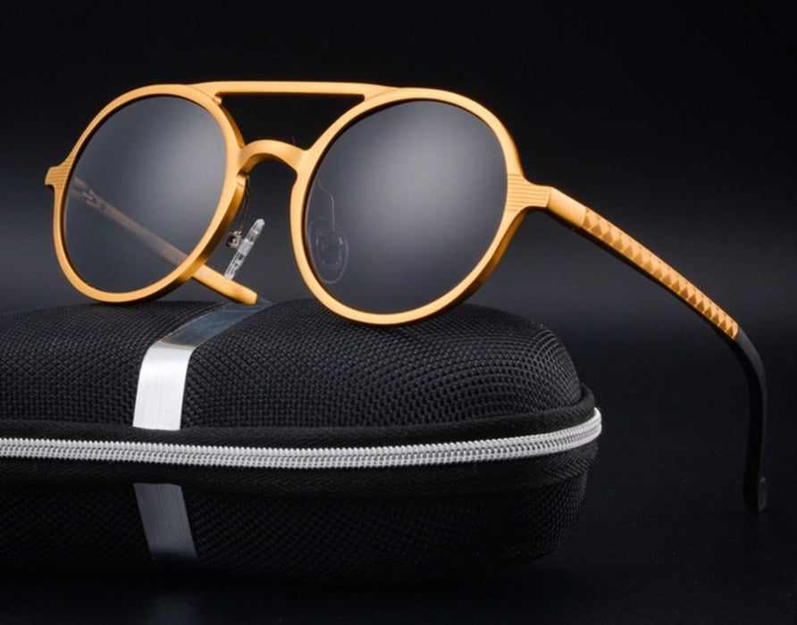 Men's Round 'Idris ' Metal Sunglasses
