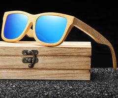 Men's Square 'Sandalwood'  Wooden Sunglasses