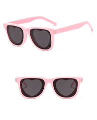 Women's Vintage Square Heart 'Sexy Eyes' Plastic Sunglasses