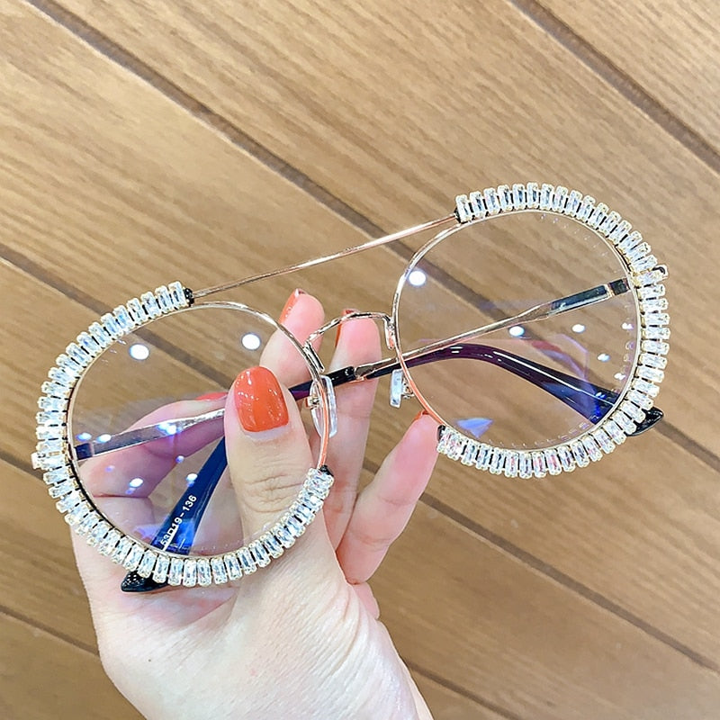 Women's Round 'Gems' Oversized Sunglasses