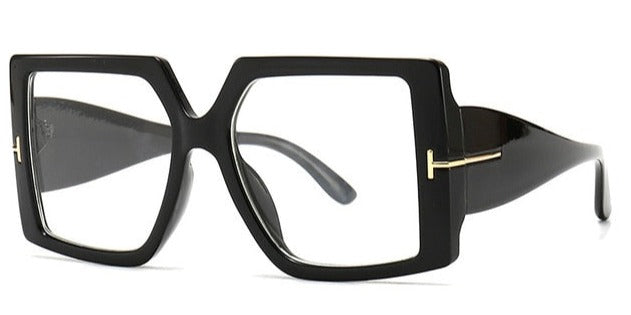 Women's Oversized Square 'Grainne' Plastic Sunglasses