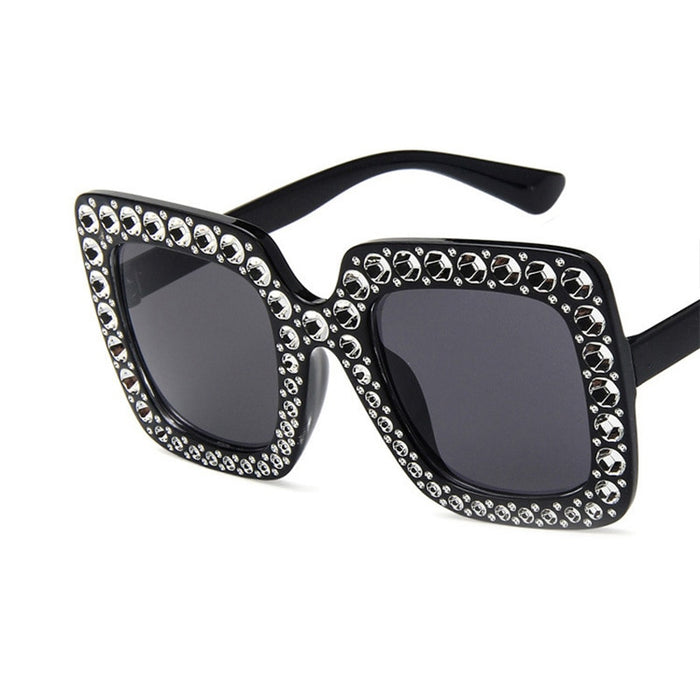 Women's Oversized Square 'Dazzled' Vintage Sunglasses