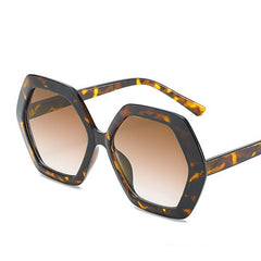 Women's Hexagon 'Jenny' Plastic Sunglasses