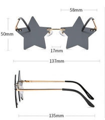 Women's Rimless Star 'Starfish' Metal Sunglasses