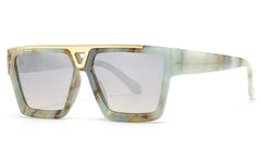 Unisex Square 'Crystal Clear' Plastic Sunglasses