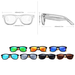 Men's Trend Square "Aloha" Wooden Sunglasses