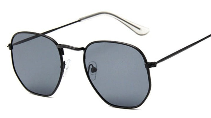 Women's Vintage Polygon 'Handlebar' Metal Sunglasses