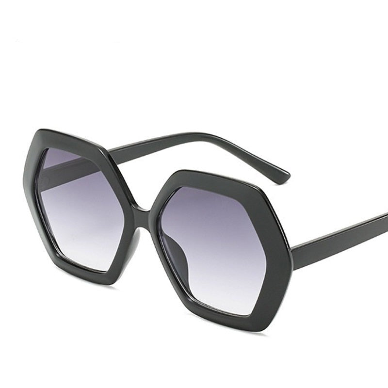 Women's Hexagon 'Jenny' Plastic Sunglasses