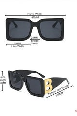 Women's Oversized 'Retro Dam' Plastic Sunglasses