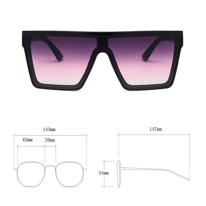 Women's Square 'Allana' Plastic Sunglasses
