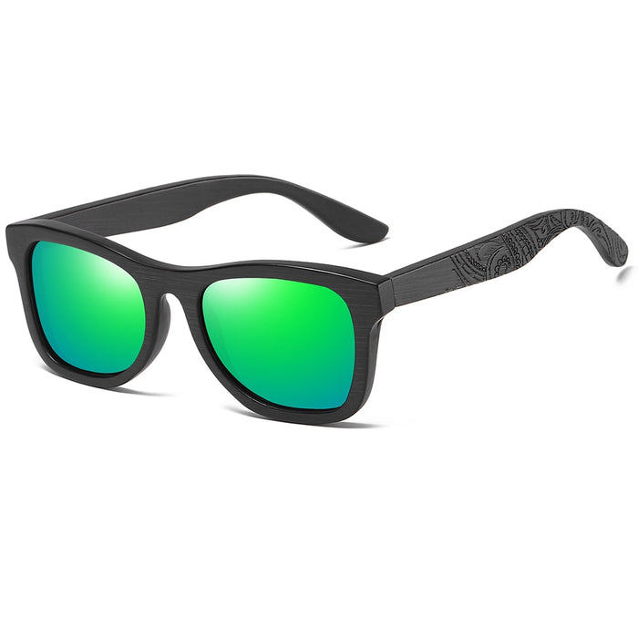 Men's Polarized Square 'Block' Wooden Sunglasses