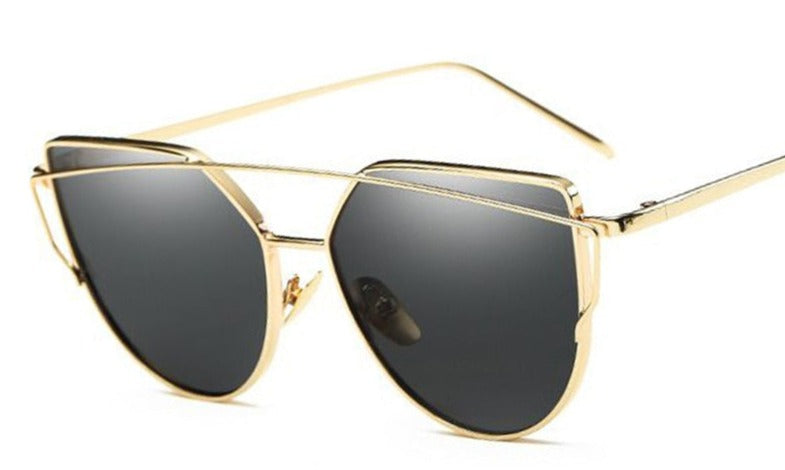 Women's Retro Cat Eye 'Adam' Metal Sunglasses