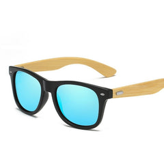 Men's Polarized Square 'Stream' Wooden Sunglasses