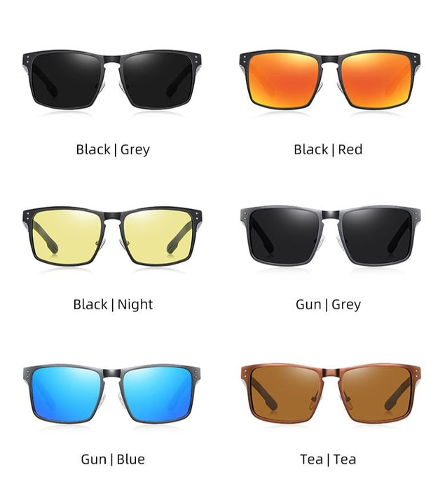 Men's Aluminium 'Prime' Square Sunglasses