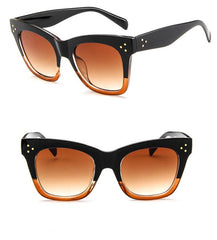 Women's Luxury 'Fine Line' Browline Sunglasses