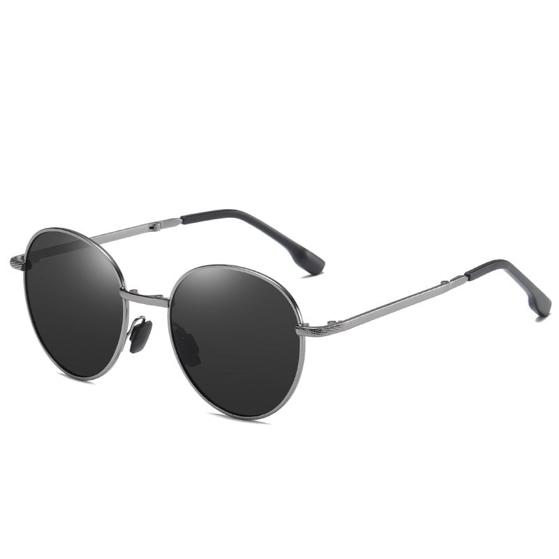 Unisex Folding Round 'The Stylish'  Metal Sunglasses