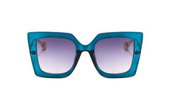 Women's Oversized Square 'Ocelot' Metal Sunglasses