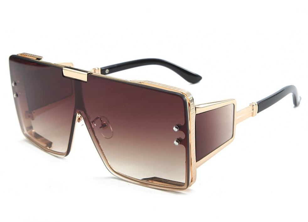 Women's Oversized Luxury Square 'Sweet Winter' Metal Sunglasses