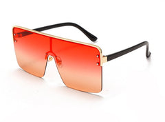 Women's Oversized Square 'Rainbow Dust' Metal Sunglasses