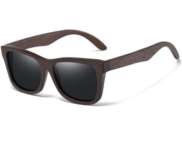 Men's Polarized Square 'Sunstastic' Bamboo Sunglasses